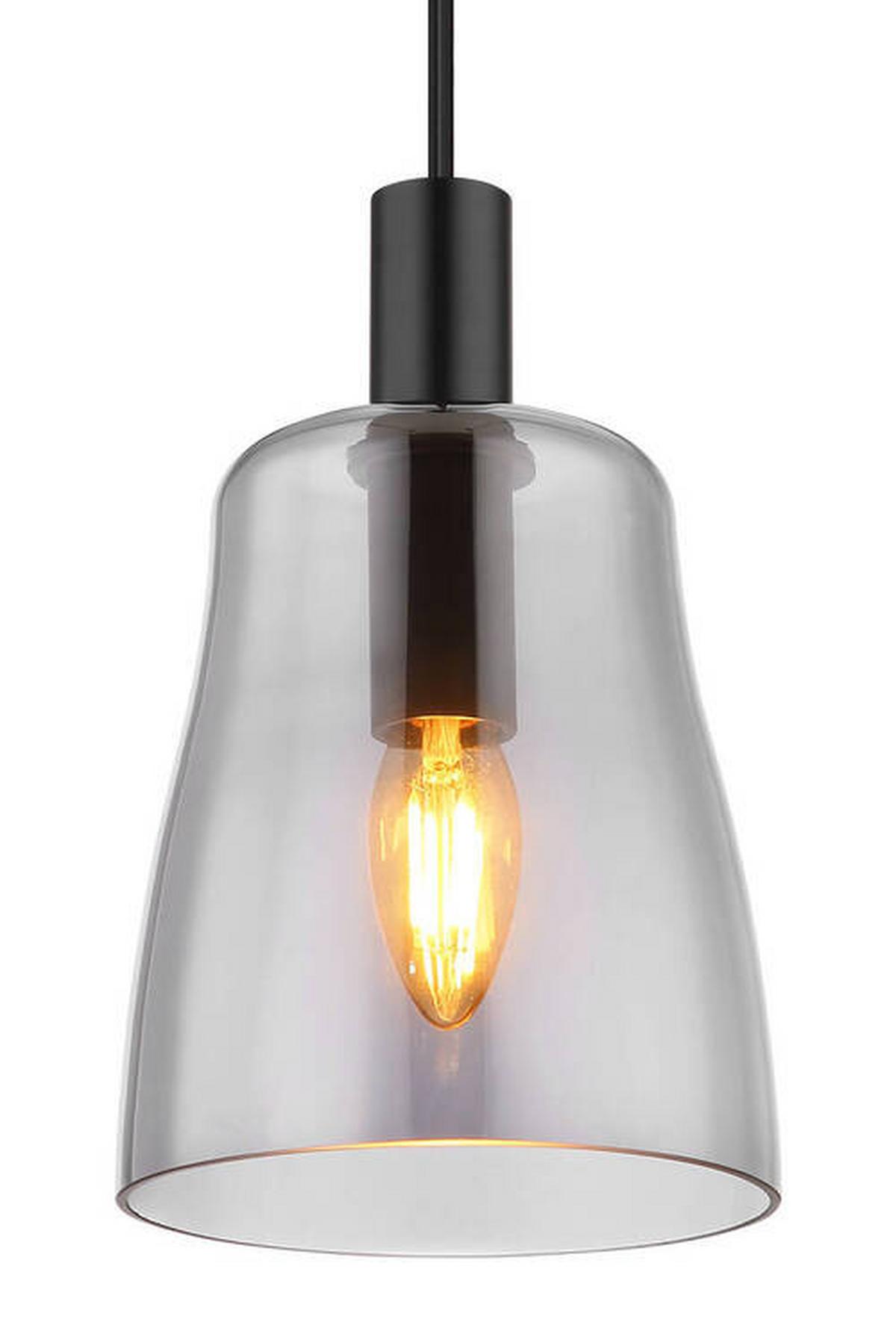 Viseča Svetilka 15789h1b - črna, Design, kovina/steklo (14,5/120cm) - Globo