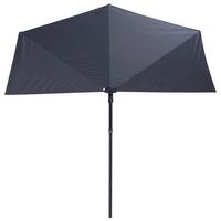 PARASOL PRZECIWSŁONECZNY SUN WAVE - czarny/szary, Basics, metal/tkanina (270/150cm)