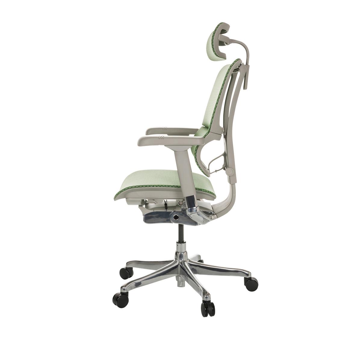 Pisarniški Stol Ergohuman Slim I G, Zelena - srebrne barve/zelena, Basics, kovina/umetna masa (69/116-138/66cm) - MID.YOU