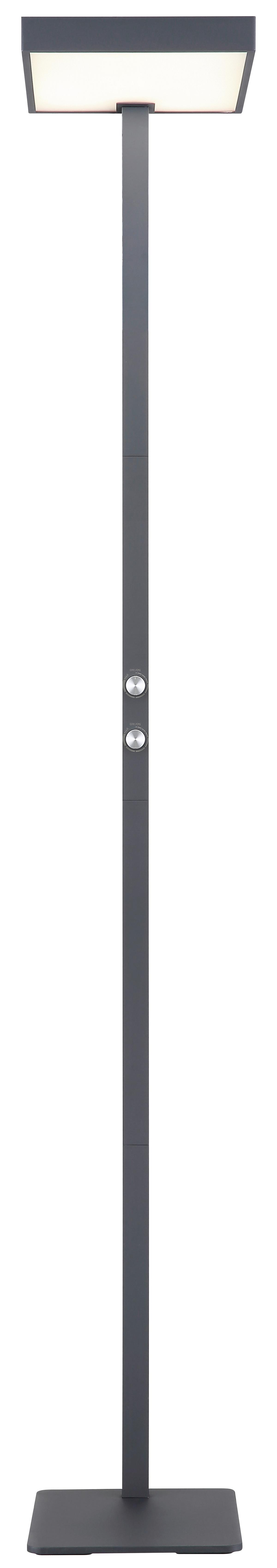 Led Podna Svjetiljka Barker - srebrne boje/prozirno, Design, metal/plastika (40/28/184,8cm) - Globo