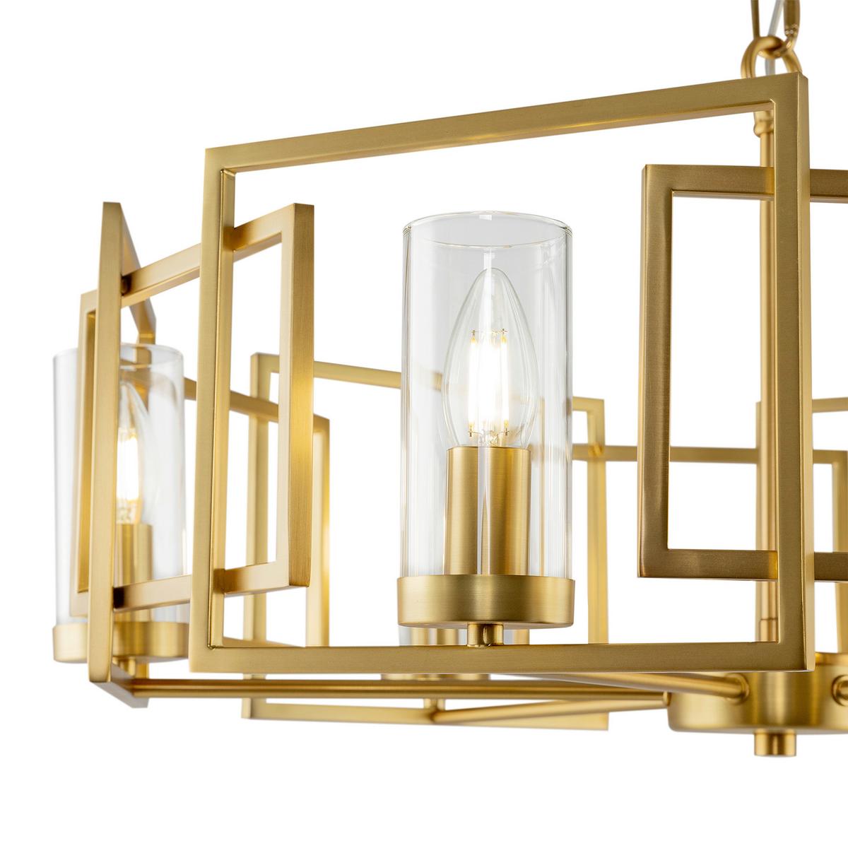 PENDELLEUCHTE BOWI - Goldfarben, Trend, Glas/Metall (65,6/35,5/65,6cm) - MAYTONI