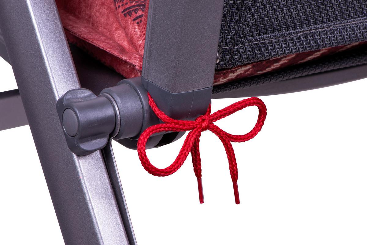 Sesselauflagenset 2-Teilig Rot/Schwarz - Rot/Schwarz, Basics, Textil (50/6/100cm)