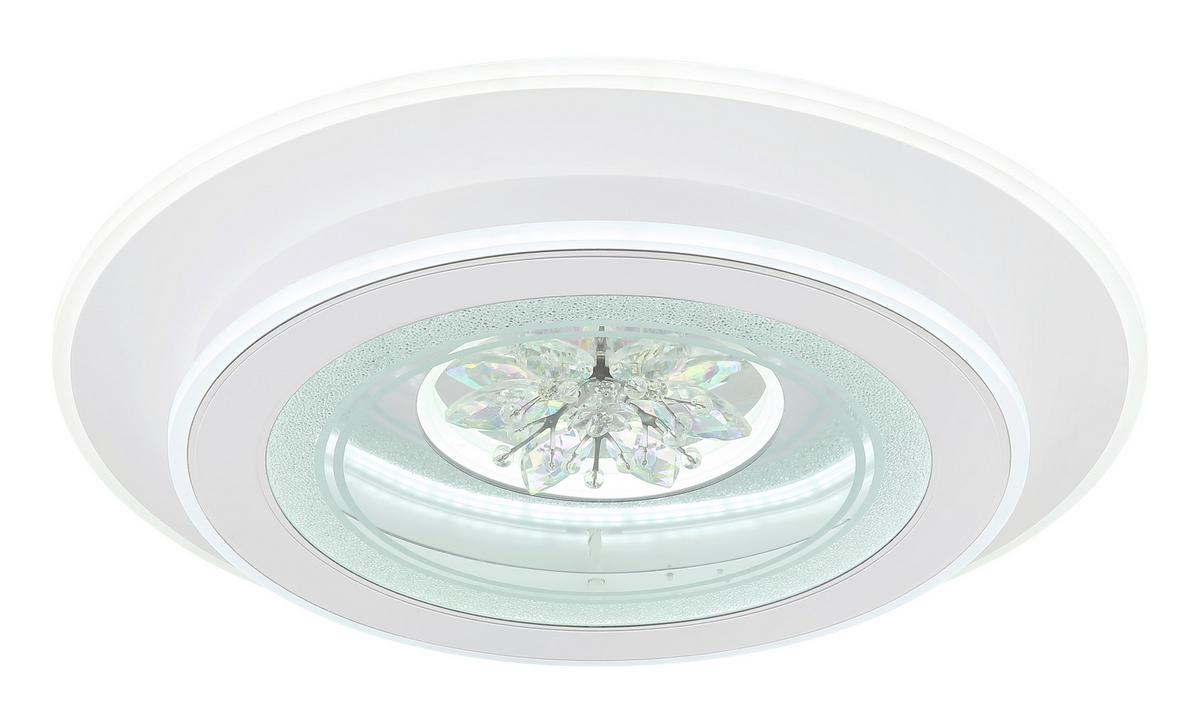 Led Stropna Svjetiljka Boja Kroma - bijela/prozirno, Konvencionalno, metal/plastika (46/6,5cm) - Globo