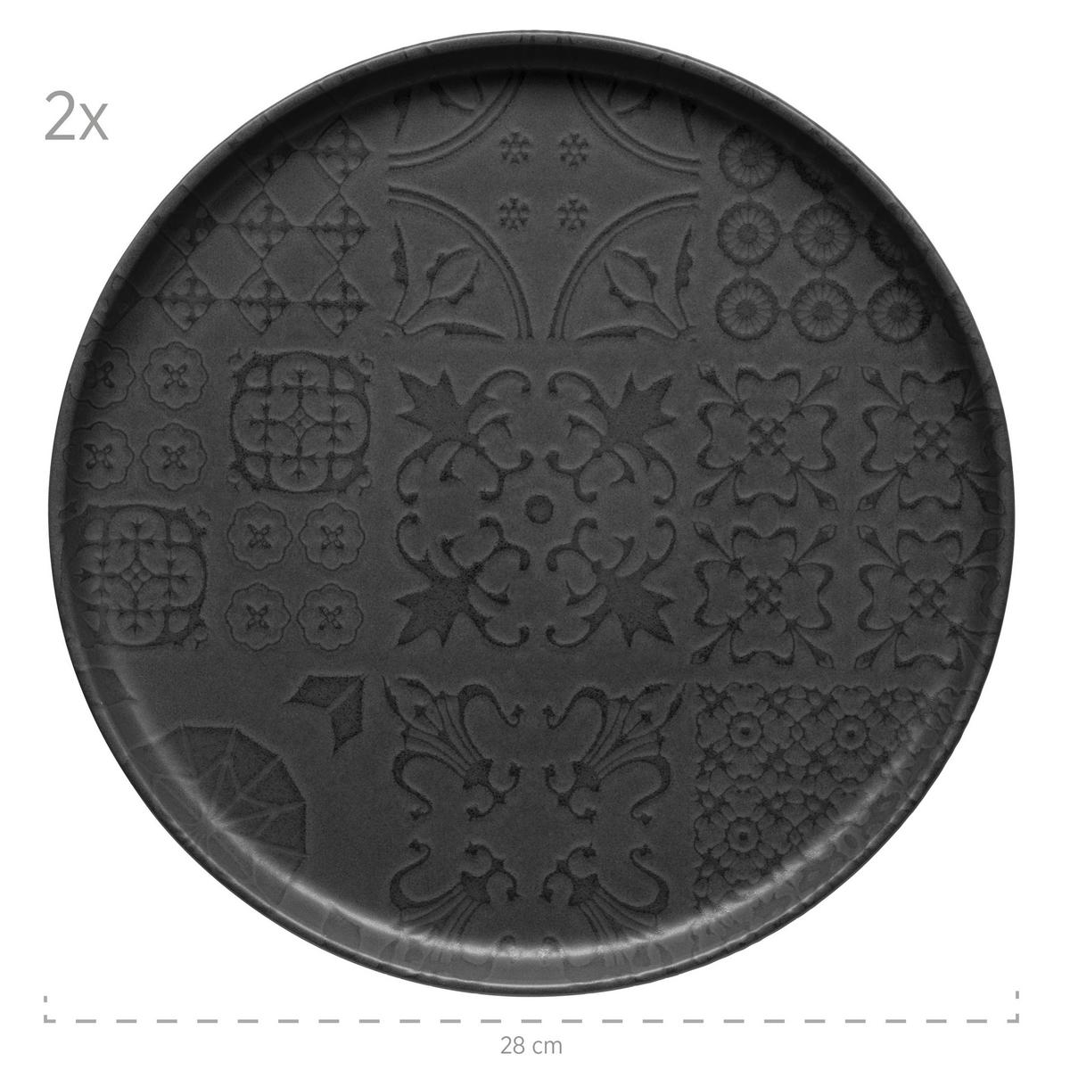 KOMBISERVICE TRAD. TILES SCHWARZ - Schwarz, Basics, Keramik - Mäser