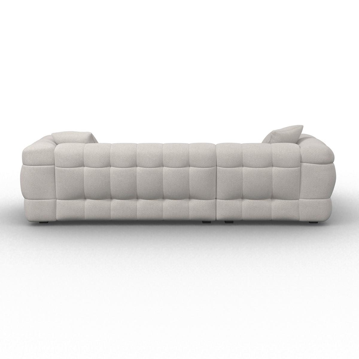 Wohnlandschaft Magda Bouclé Greige - Greige/Beige, MODERN, Holz/Kunststoff (268/157cm) - Bessagi Home