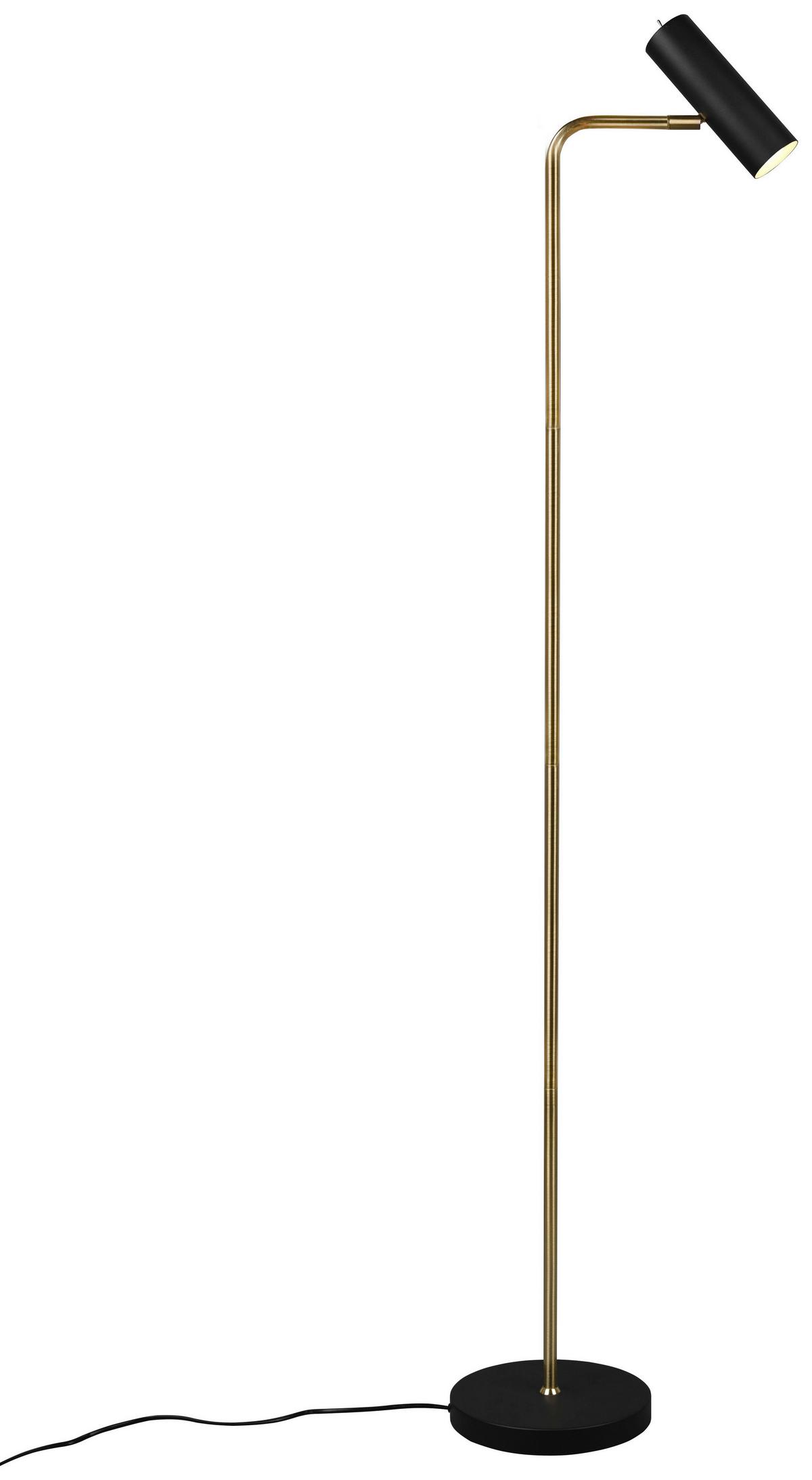 Stehleuchte Marley Schwarz/Goldfarben max. 5 Watt - Messingfarben/Goldfarben, Design, Metall (151/23/39cm) - Trio Leuchten