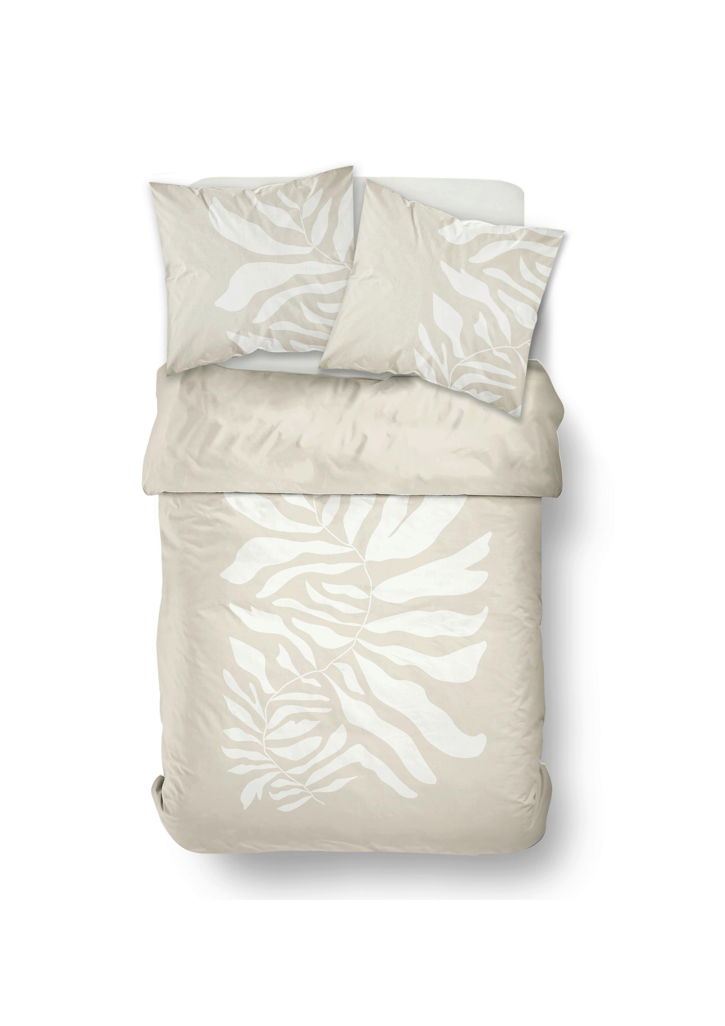 Ágyneműhuzat-garnitúra 3 Részes Big Leaf - gyöngyház, Modern, textil (140/200cm)