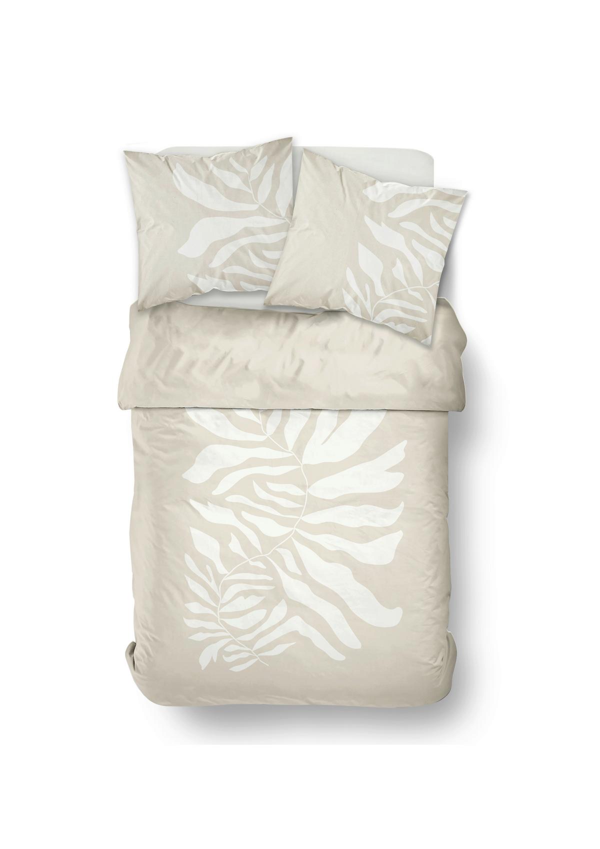 Ágyneműhuzat-garnitúra 3 Részes Big Leaf - gyöngyház, Modern, textil (140/200cm)
