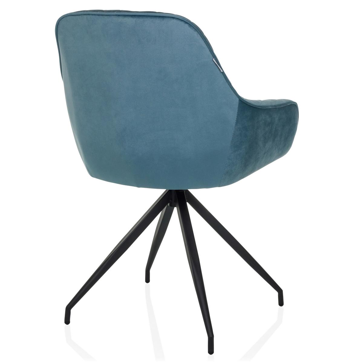 Naslanjač Elverum, Modrosiva - črna/modrosiva, Moderno, kovina/tekstil (58/87/57cm) - MID.YOU