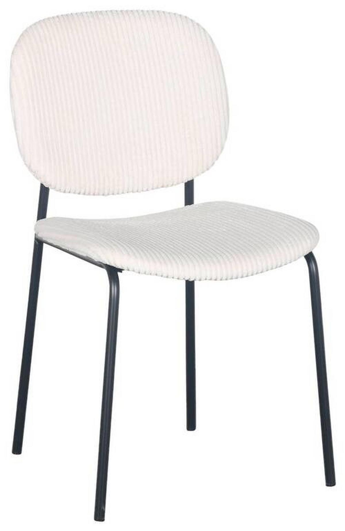 Stuhl Ira in Beige - Beige/Schwarz, MODERN, Holz/Textil (47/83/53cm) - Mömax
