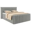 PAT BOXSPRING LINA - gri, Konventionell, plastic/lemn (160/200cm) - Premium Living