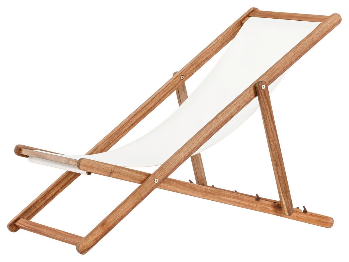 STRANDSTUHL PEACHY - Beige/Naturfarben, KONVENTIONELL, Holz/Textil (57/80/105cm) - Gardenson