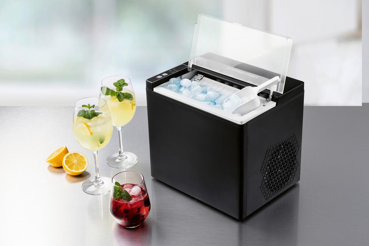 Eiswürfelmaschine Gourmetmaxx Schwarz max. 115 Watt - Schwarz, MODERN, Kunststoff (28,8/25,5/26,2cm) - TV - Unser Original