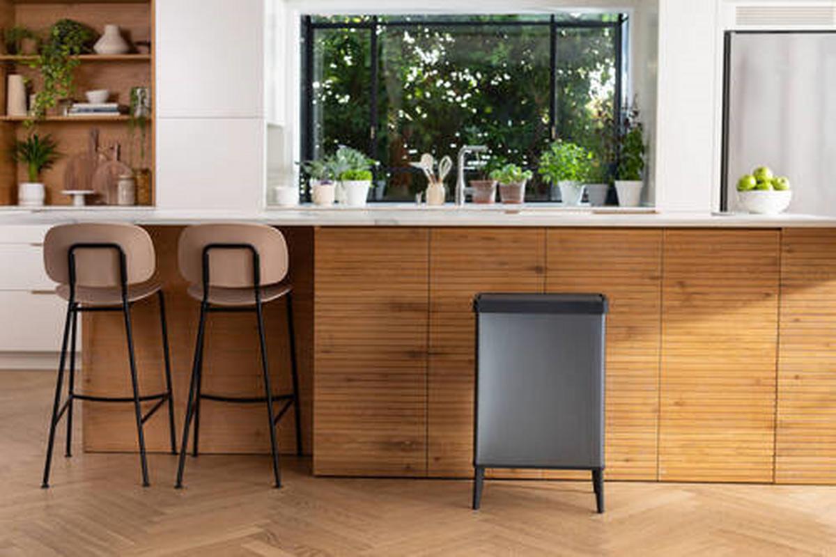 KOSZ NA ODPADY VERTO BIN HIGH, PERLROSA - brudny róż, Basics, tworzywo sztuczne (26,5/68,7/43,5cm) - Curver