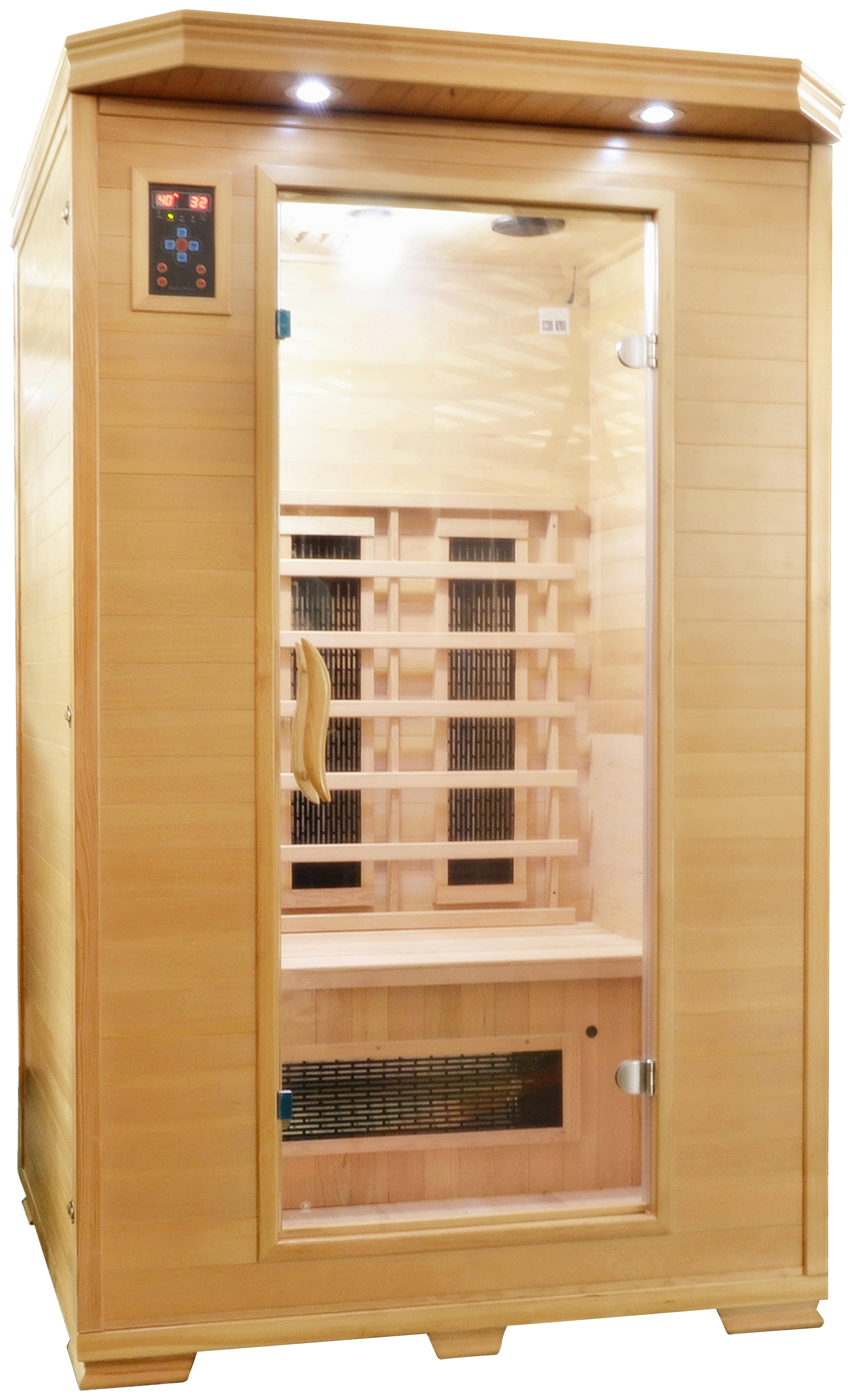 Infrarotkabine Carmen in Braun ca. 120x195x120cm - Braun, Basics, Holz (120/195/120cm) - Sanotechnik