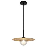 HÄNGELEUCHTE 15169G - Klar/Goldfarben, Design, Glas/Kunststoff (33/119cm) - Globo