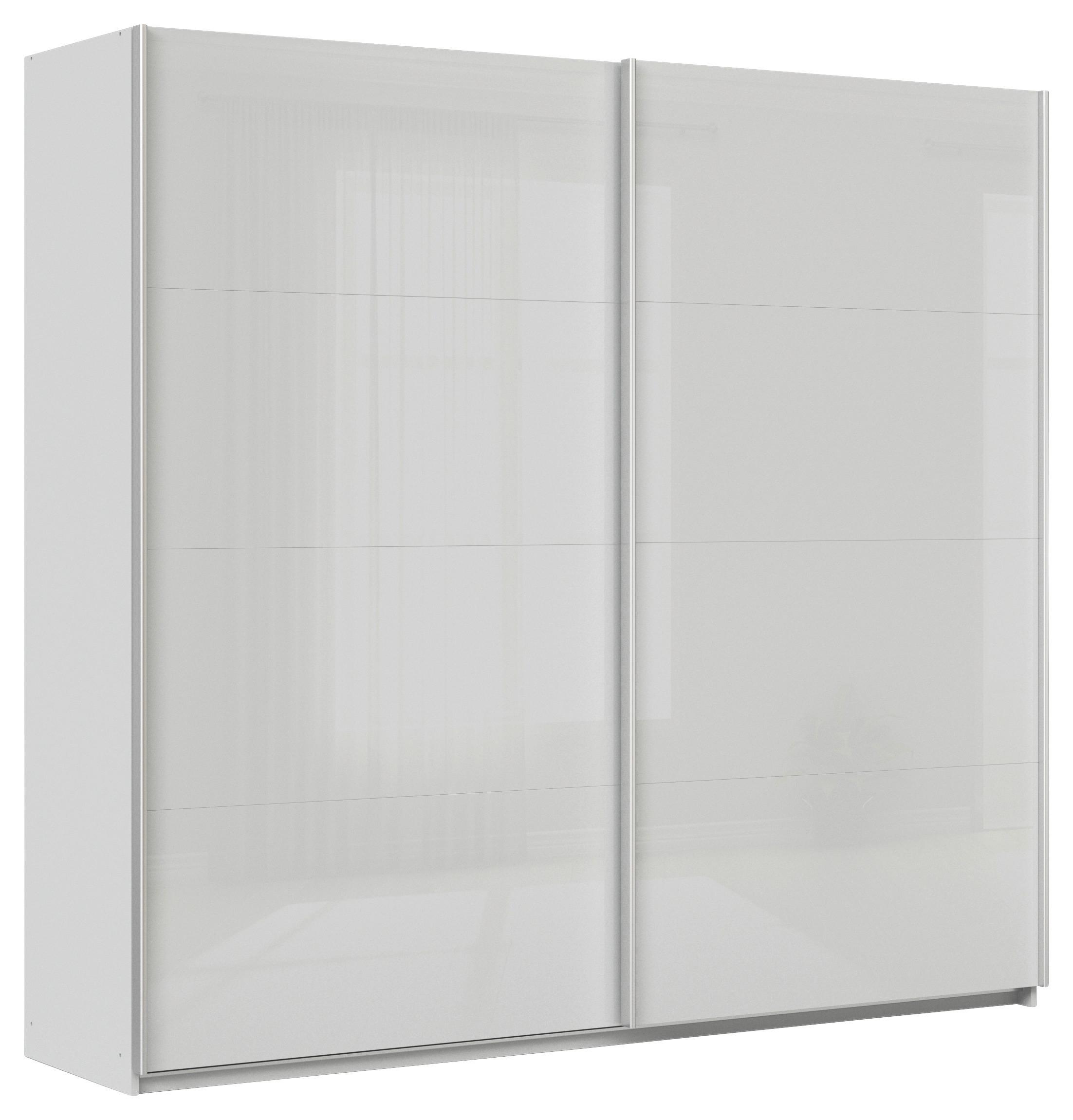DULAP USI CULISANTE FELDKIRCH - gri deschis/gri lucios intens, Modern, sticlă/material pe bază de lemn (225/210/62cm)