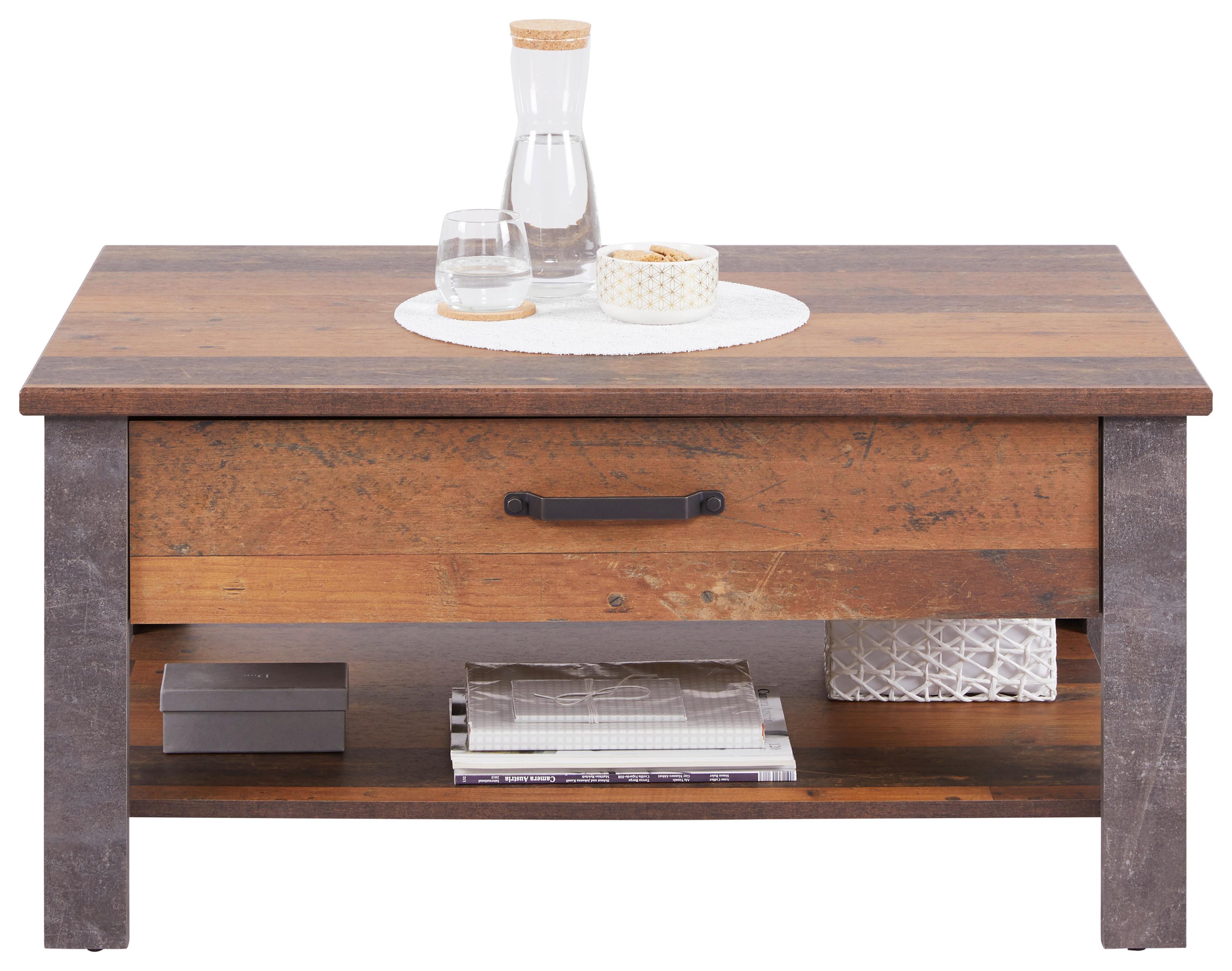 Măsuță de cafea Ontario - gri închis/culoare lemn stejar, Trend, material pe bază de lemn (101/50,5/70cm) - Modern Living