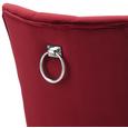 Stuhl in Rot aus Samt - Naturfarben/Dunkelrot, LIFESTYLE, Holz/Textil (58/97/67cm) - Premium Living Stuhl in Rot aus Samt - Naturfarben/Dunkelrot, LIFESTYLE, Holz/Textil (58/97/67cm) - Premium Living