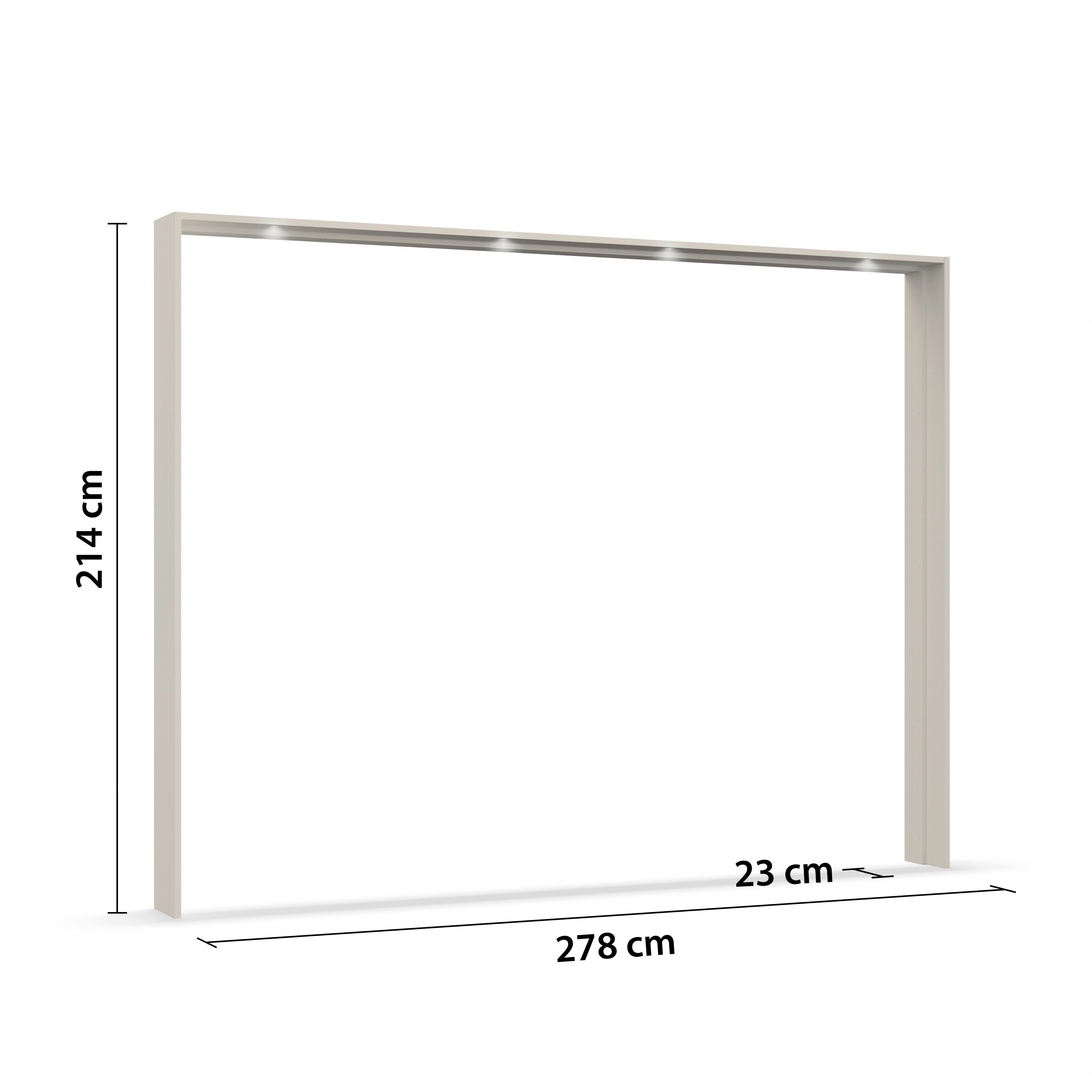 Passepartout Elara Champagner - Champagner, KONVENTIONELL, Holzwerkstoff (278/214/23cm) - Premium Living