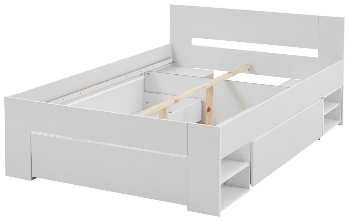 Bett Azurro 2-120 Weiß - Weiß, MODERN, Holzwerkstoff (120/200cm) - Mömax