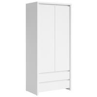 Ormar S Klasičnim Vratima Kaspian - bijela, Moderno, drvni materijal (90/200,5/55,5cm) - Modern Living