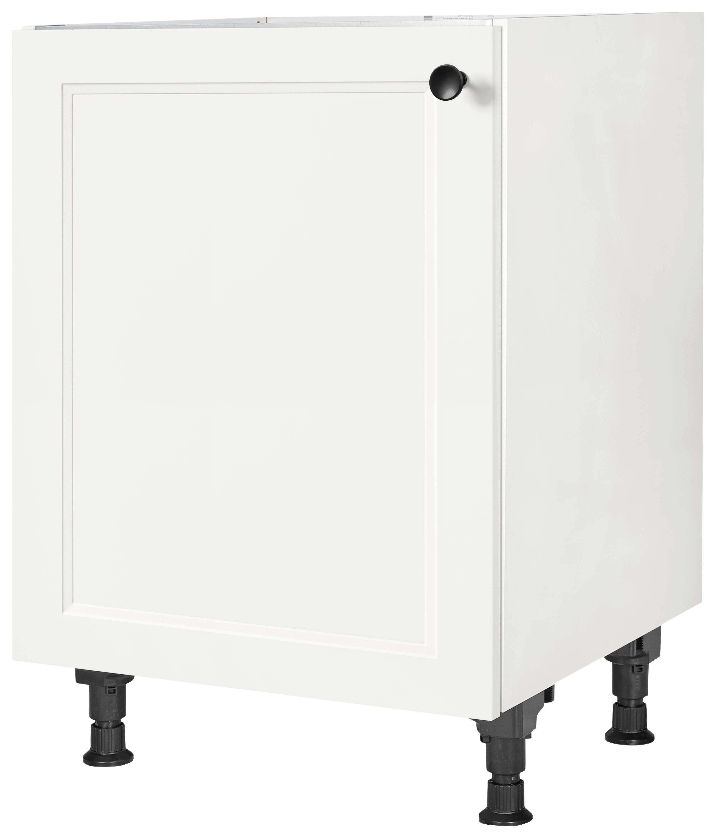 Spülenunterschrank Cascada Weiß - Schwarz/Weiß, MODERN, Holzwerkstoff/Metall (60/87/56cm) - Nobilia