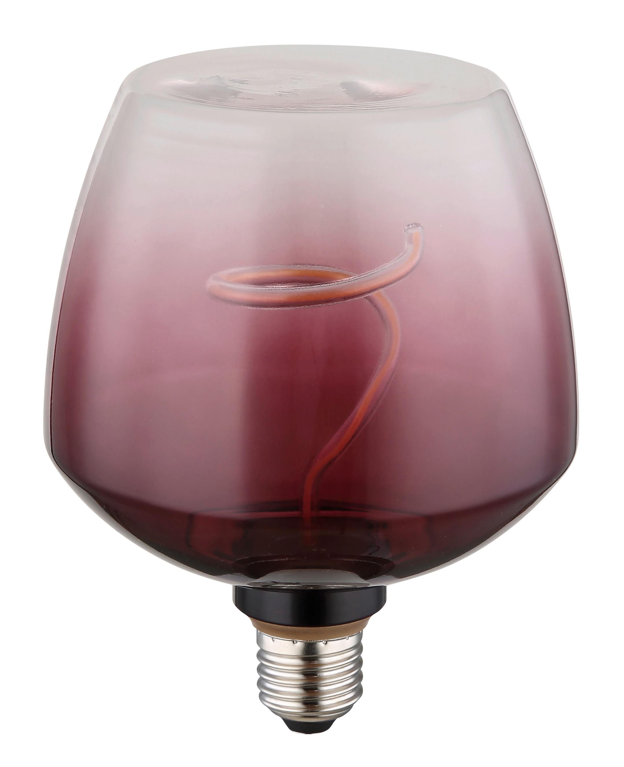 LED-LJUSKÄLLA 11539B - klar/björnbär, Modern, metall/glas (12,3/16,3cm) - Mömax