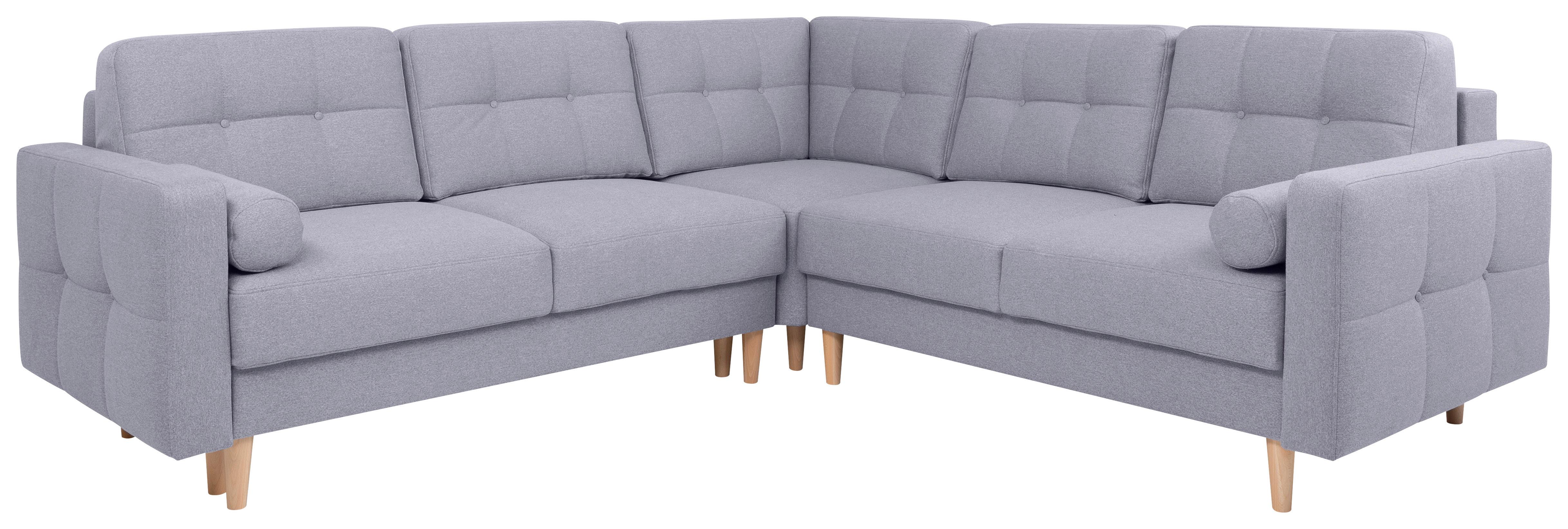 Coltar NORET - gri deschis, Konventionell, textil (242/242cm) - Modern Living