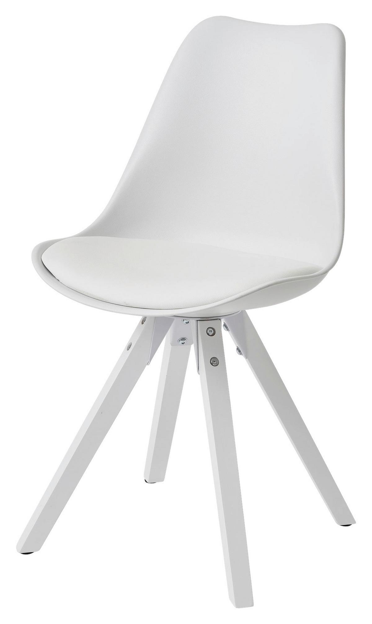 Set Stolov Wohnling - bela, Moderno, umetna masa/tekstil (49/87/52cm) - MID.YOU