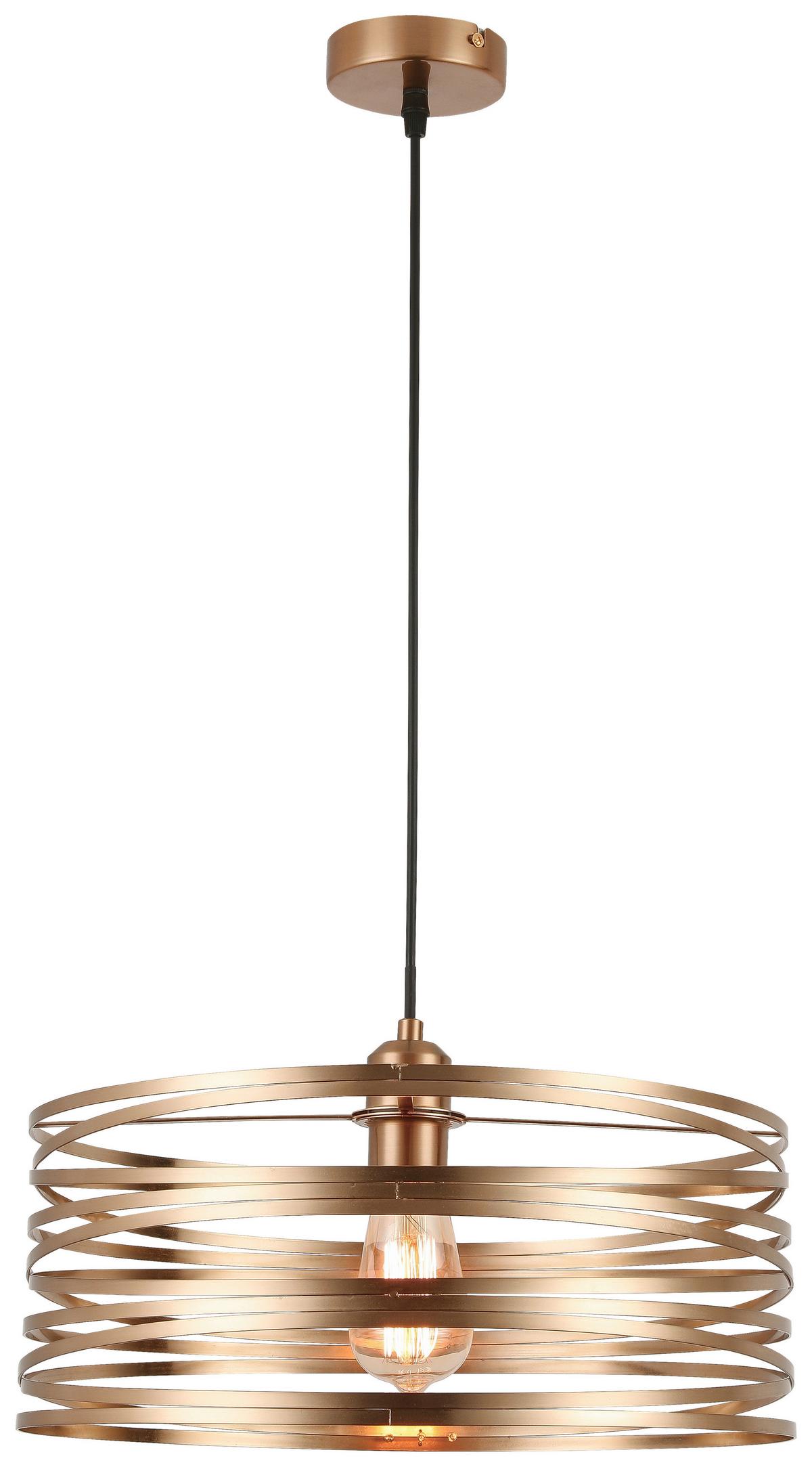 LAMPA WISZĄCA JULIA - czarny/cappuccino, Trend, tworzywo sztuczne/metal (40/120cm) - Novel