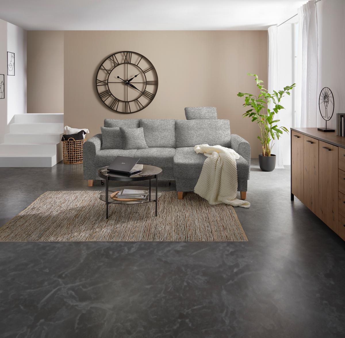 Tetiera LILLE - gri deschis, Modern, textil (58/23/10cm) - Best Price