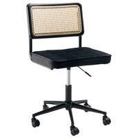 Uredska Stolica Maxim - prirodne boje/crna, Moderno, drvo/metal (55/79-89/55cm) - Premium Living