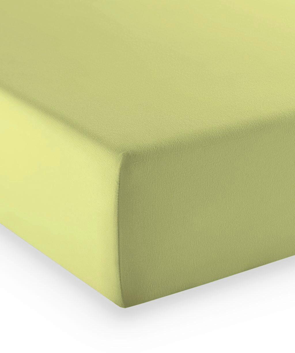 Boxspring-fixleintuch Q 4000 57 - Hellgrün, Basics, Textil (180-200/200-210cm) - Fleuresse