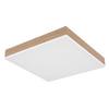 LED-Deckenleuchte Doro Opal/Weiß max. 12 Watt - Opal/Weiß, Natur, Holz/Kunststoff (30/30/6cm) - Globo