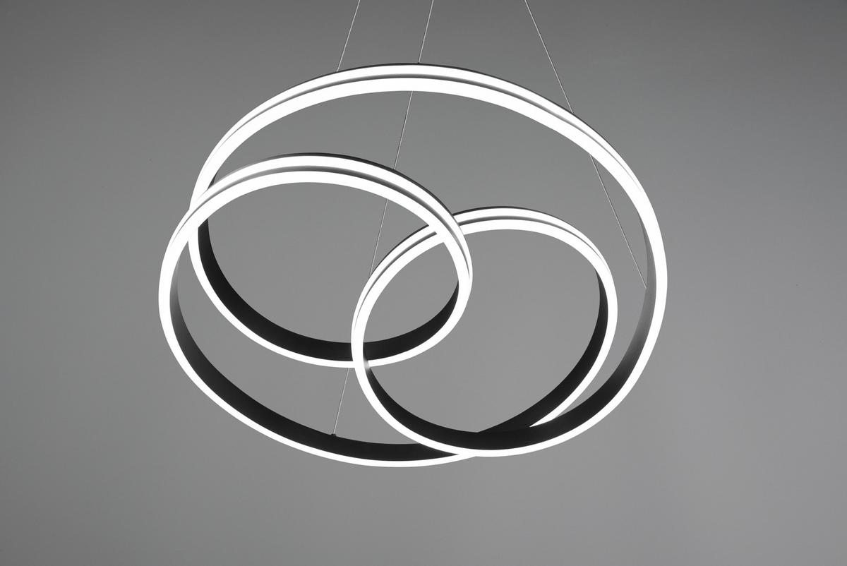 LED-Hängeleuchte Nuria Schwarz max. 60 Watt - Schwarz, Basics, Metall (60/150cm) - Trio Leuchten