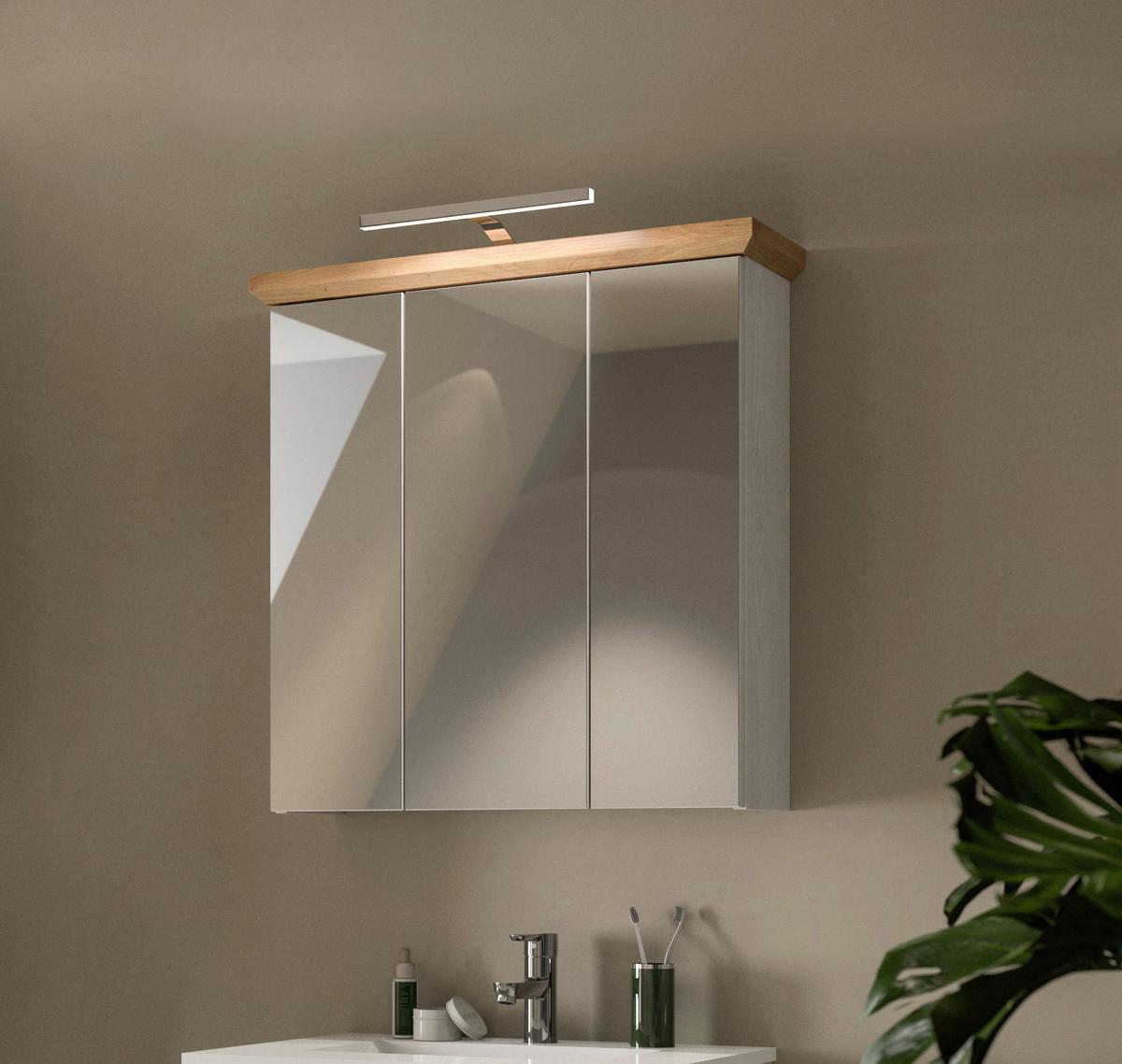 Spiegelschrank Verona Lärchenfarben - Trend, Glas/Holzwerkstoff (69/71/21cm) - MID.YOU