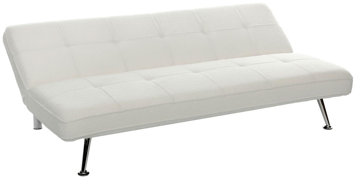 Zofa S Posteljno Funkcijo Billund, Bela - srebrne barve/bela, Basics, kovina/tekstil (179/75/90cm) - Livetastic