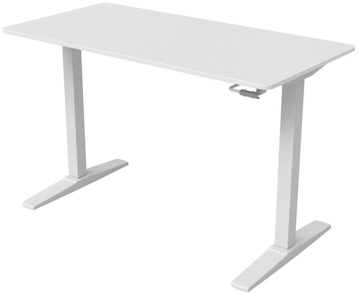 BIURKO KAMIL - biały, Modern, materiał drewnopochodny/tworzywo sztuczne (120/75-120/60cm) - MID.YOU