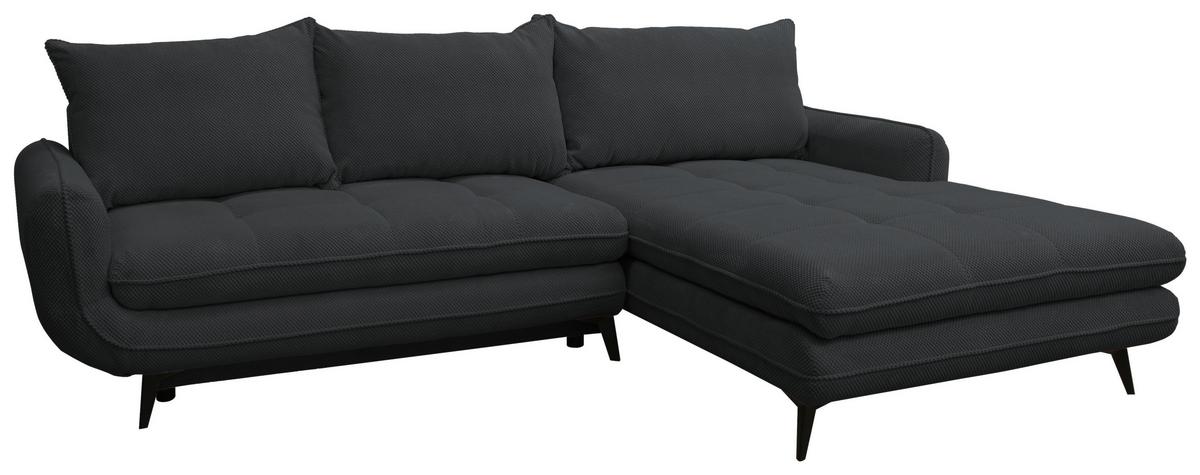 Coltar WAVE - negru, Modern, lemn/metal (266/189cm) - Modern Living