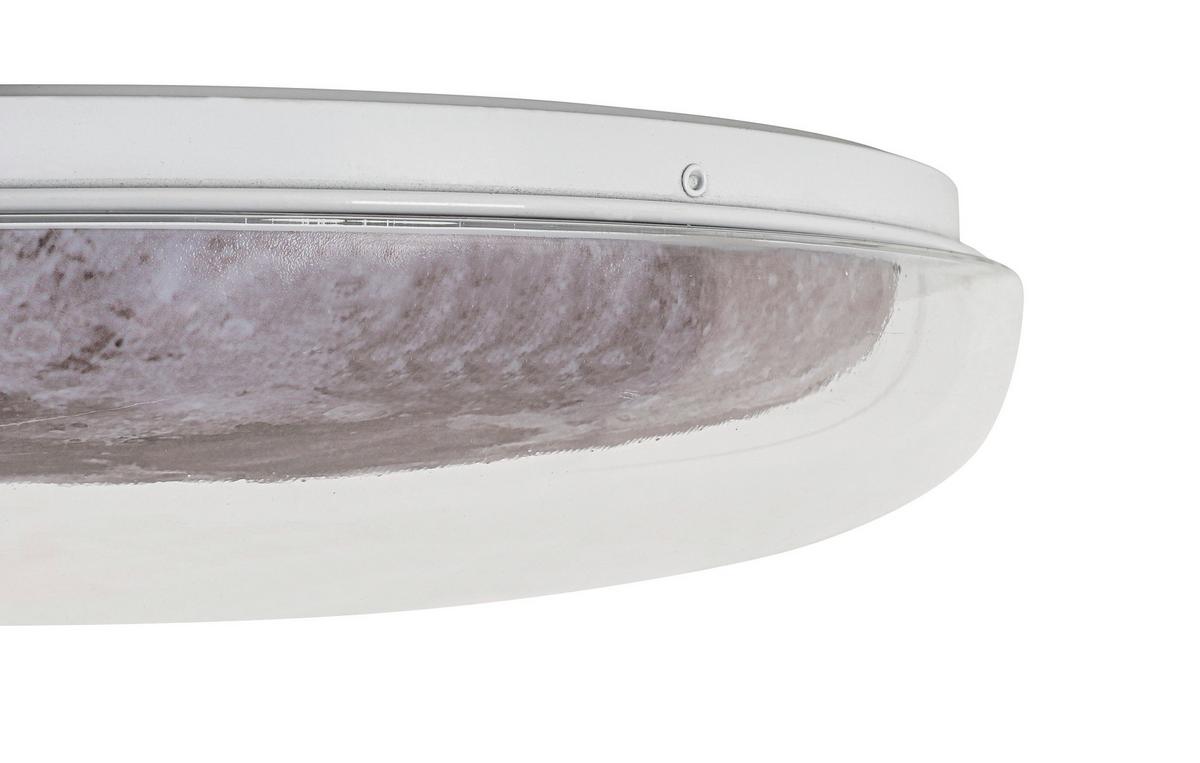 LAMPA SUFITOWA LED DERBY *SBN* - kolor srebrny/biały, Trend, tworzywo sztuczne/metal (40/8cm) - Novel