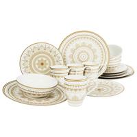 Kombinirani Servis Mandala, 16-Delni - zlate barve/bela, keramika - Creatable