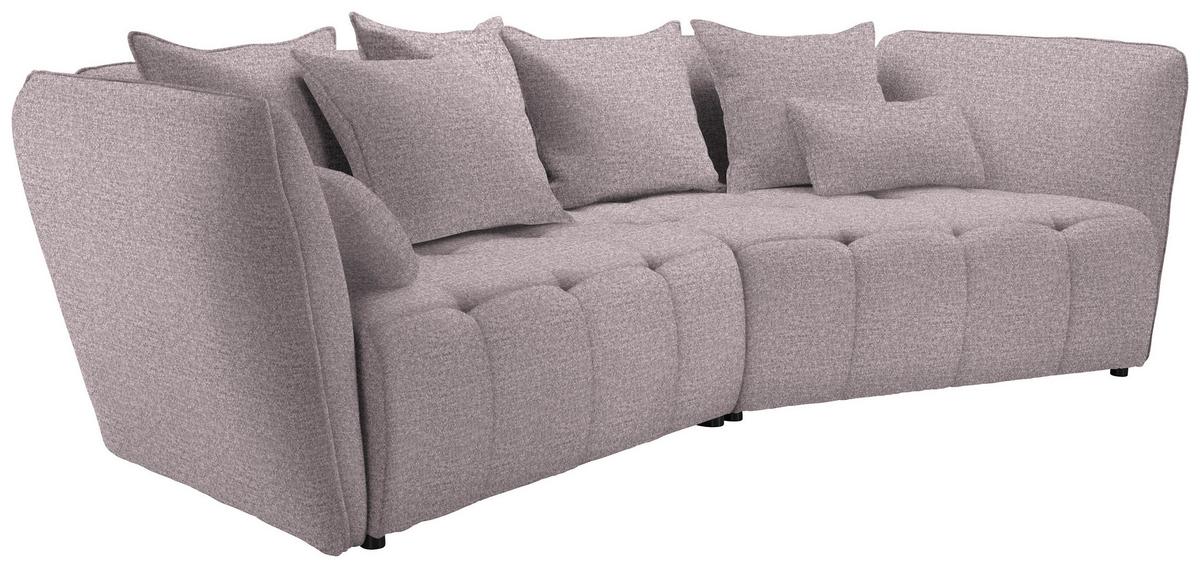 Boxspringsofa Sofi Flieder - Flieder/Schwarz, MODERN, Textil (294/93/152cm) - Premium Living