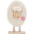 Dekoschaf Sweety in Rosa/Weiß - Naturfarben/Rosa, Holz/Textil (17,5/31/6cm) - Mömax modern living