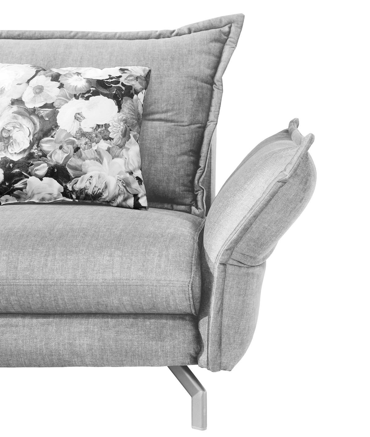 Wohnlandschaft Lava Braun Velours - Türkis/Schwarz, MODERN, Textil/Metall (255/180cm) - Livetastic