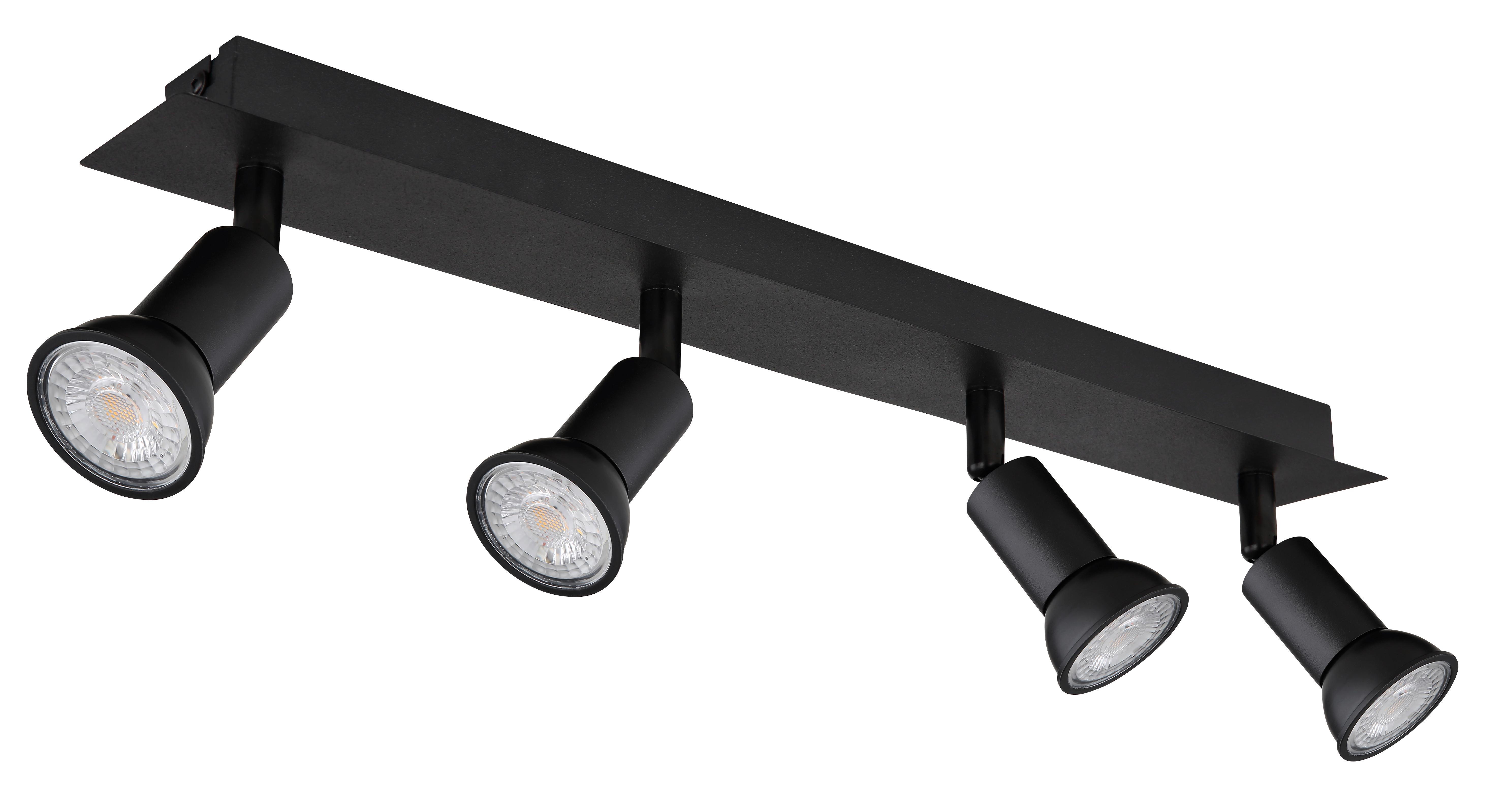 Strahler Drew in Schwarz max. 35 Watt - Schwarz, Design, Metall (50/6/9cm) - Globo