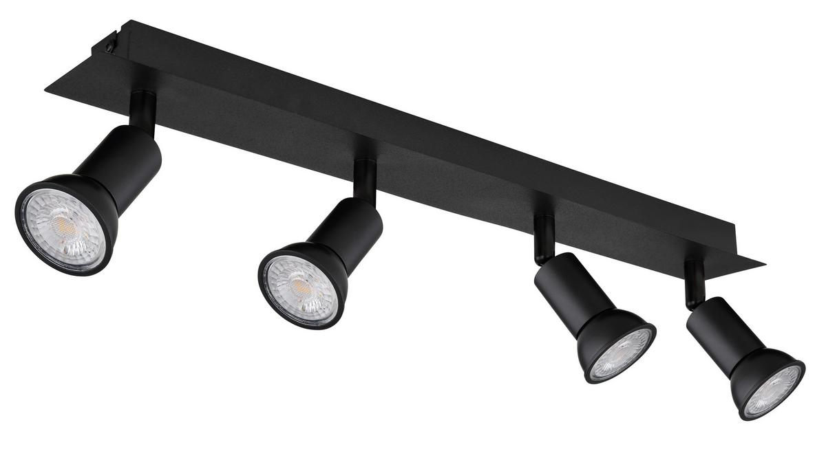 Strahler Drew in Schwarz max. 35 Watt - Schwarz, Design, Metall (50/6/9cm) - Globo