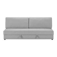 Schlafsofa Claudio Hellgrau Webstoff - Hellgrau/Schwarz, MODERN, Holz/Kunststoff (200/85/93cm) - Bessagi Home