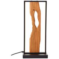 LED-Tischleuchte Chaumont LED Braun/Schwarz max. 10 Watt - Schwarz/Braun, Design, Holz/Metall (22/15/50cm) - Brilliant