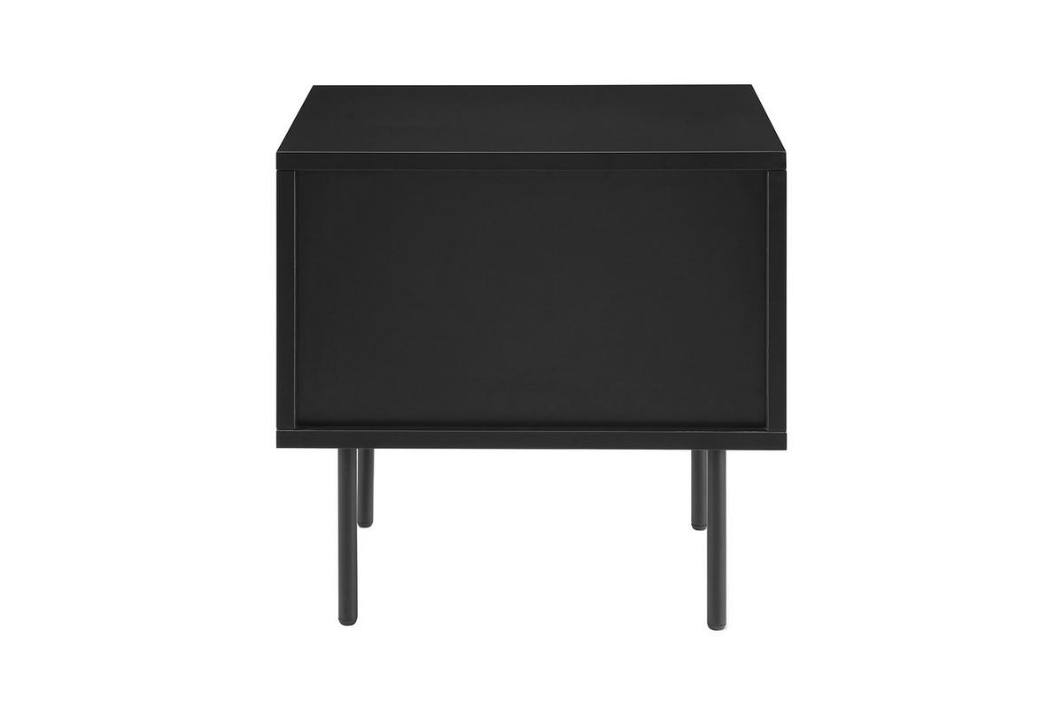 Majhna Nočna Omarica Night, Črna, Barva Hrasta - črna/barve hrasta, Design, kovina/leseni material (50/50/40cm) - Livetastic